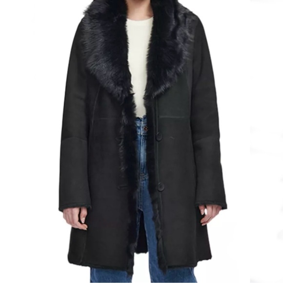 HiSO Jackets & Blazers - HiSO Genuine Sheepskin Black Coat